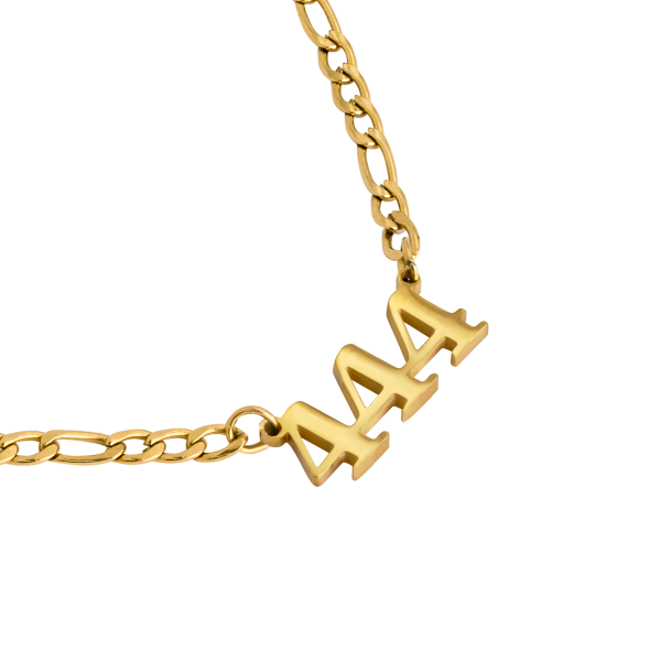Angel Number 444 Necklace Gold Im Angebot – Bild 3