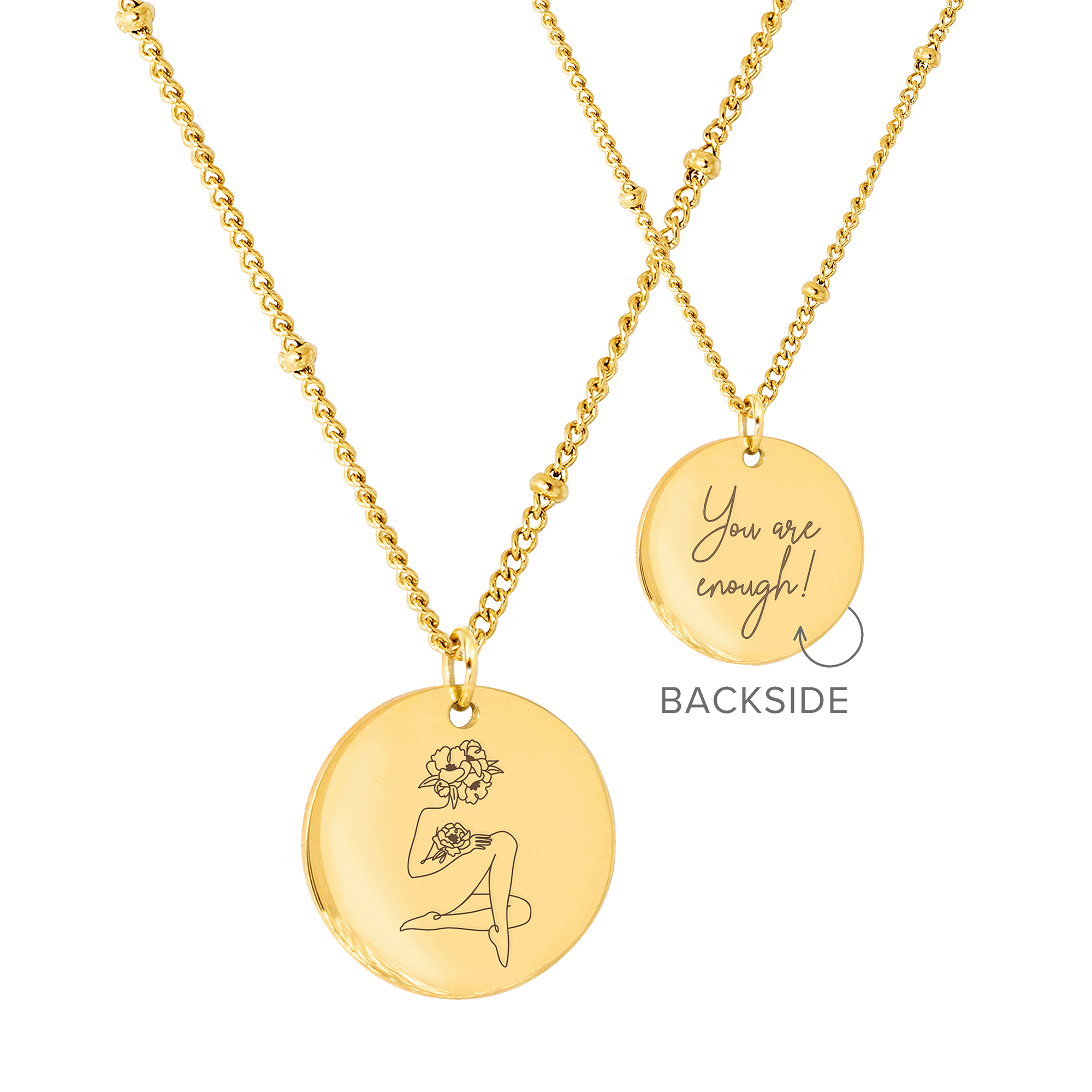 You are enough Necklace Gold Online