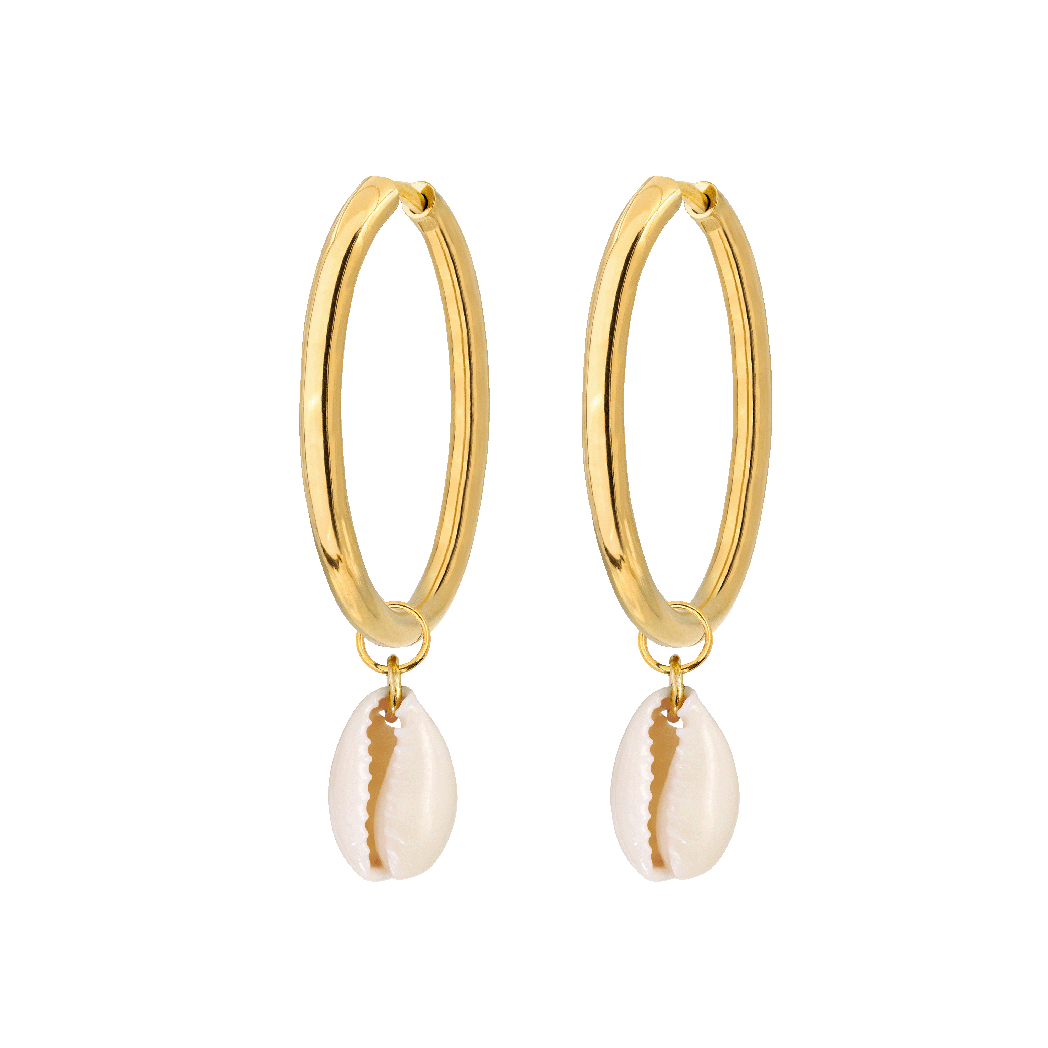 Ocean Whisper Hoop Set Large Gold Rabatt